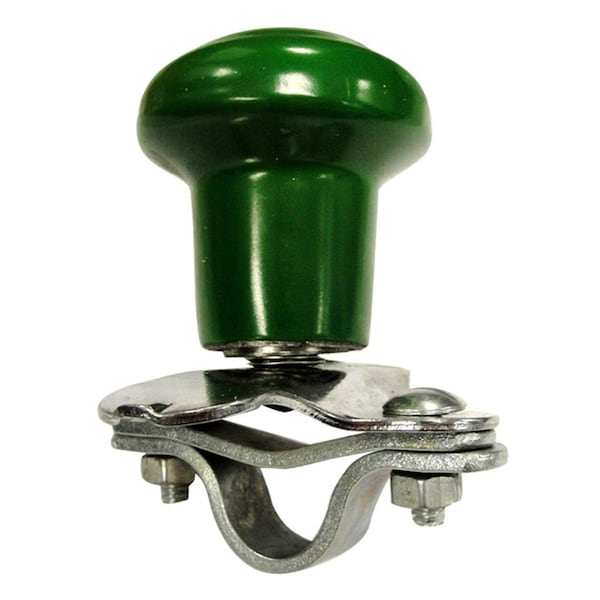 Aftermarket S16087400 Universal Steering Wheel Spinner Knob Vinyl Green Fits John Deere Univ WSV121G - main